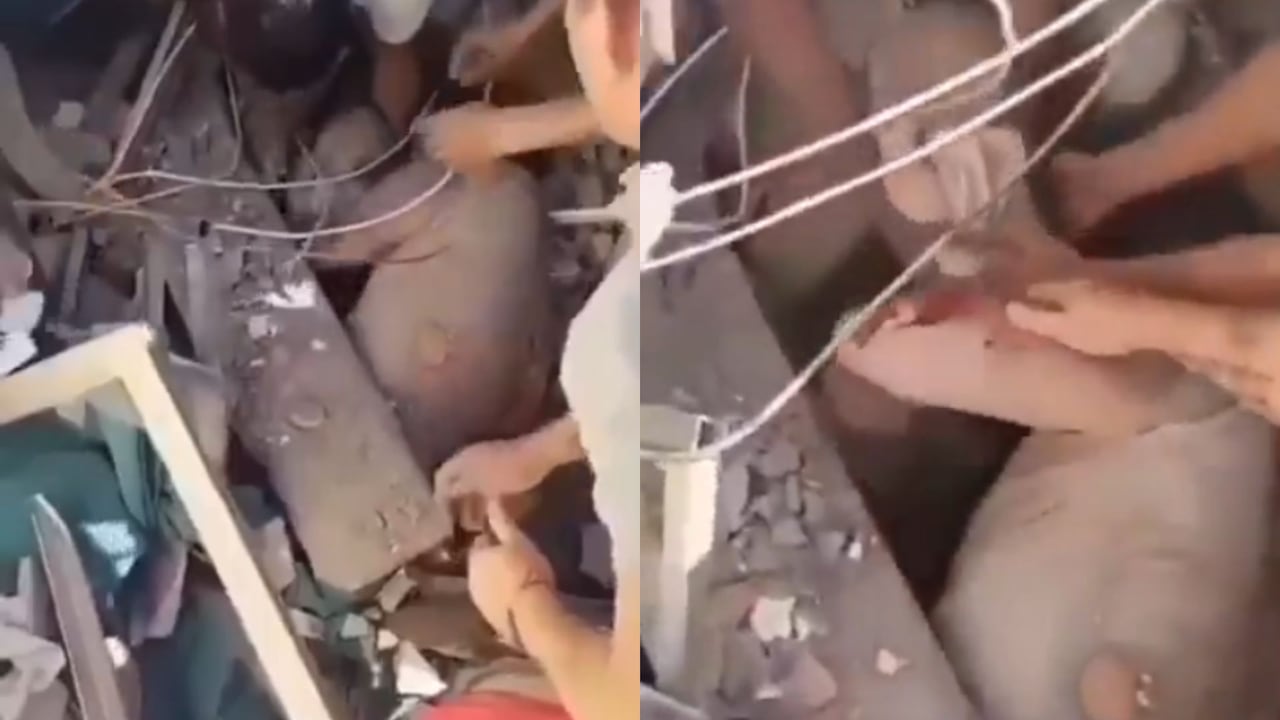 El bebé fue encontrado con vida entre los escombros del edificio que colapsó durante el terremoto en Cali.