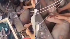 El bebé fue encontrado con vida entre los escombros del edificio que colapsó durante el terremoto en Cali.