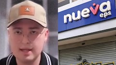 Jeisson Pinzón, el joven que falleció, y la Nueva EPS, entidades que debía darle su medicamento.