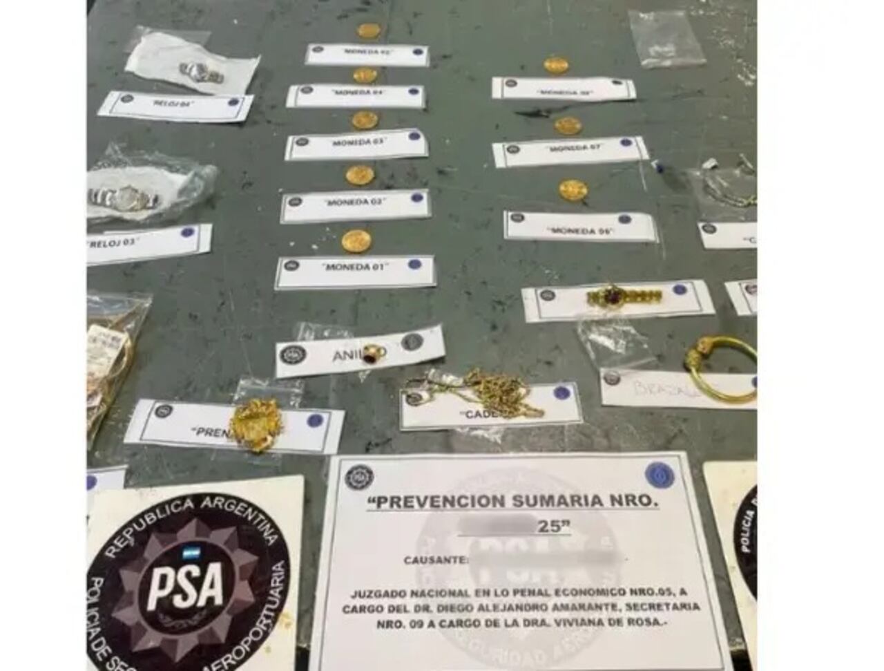 Azafata argentina de 64 años es investigada por intento de contrabando de artículos de lujo