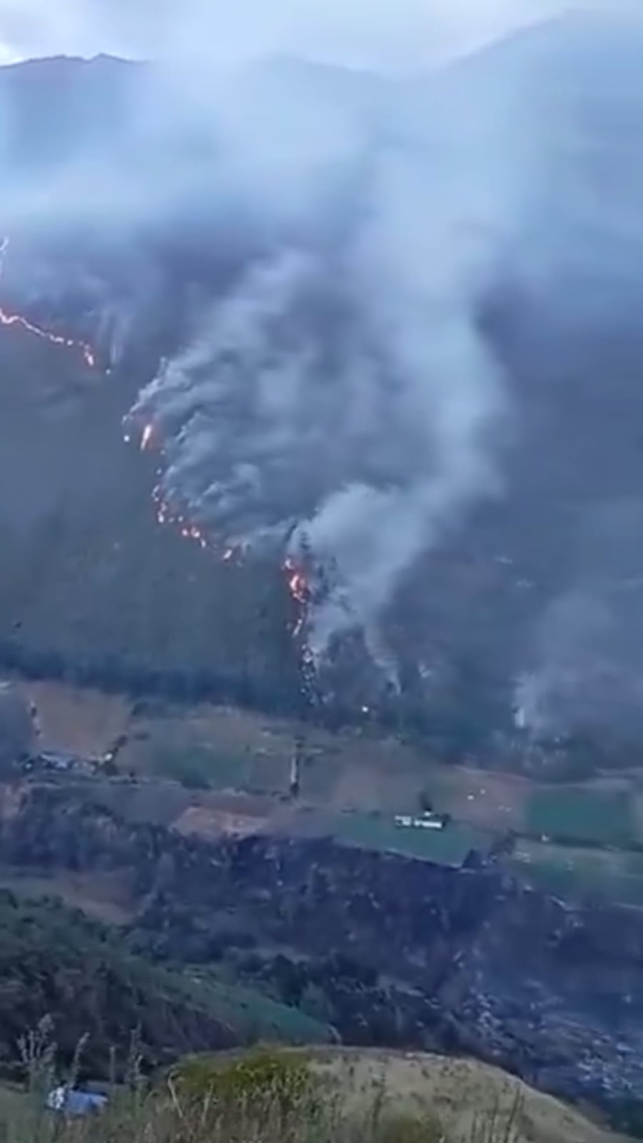 Las llamas han afectado al menos tres haciendas en el sector de Chinche Viejo, Carrizal, mientras las autoridades mantienen el monitoreo de la emergencia.