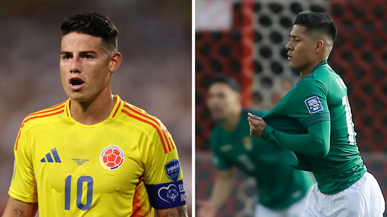 James Rodríguez y Ramiro Vaca, los 10 de Colombia y Bolivia en Eliminatorias