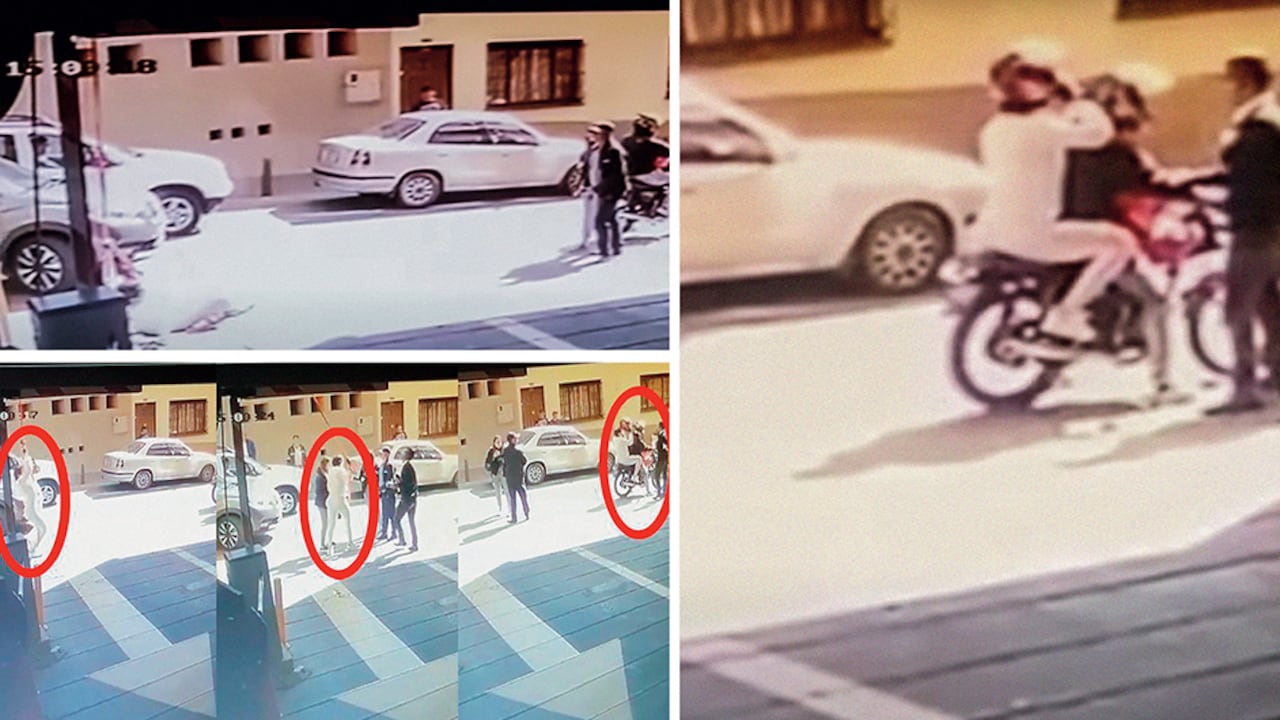 Aida Merlano el día de la fuga. Aquí, cuando abordó una moto.