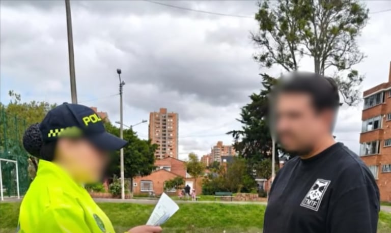 Este es el momento cuando Carlos Mario Rodríguez, pareja sentimental de Ana María, fue capturado.
