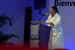 Patricia Martínez, rectora de la Institución Universitaria Escuela Nacional del Deporte, durante la presentación del balance institucional en la Audiencia Pública de Rendición de Cuentas 2025.