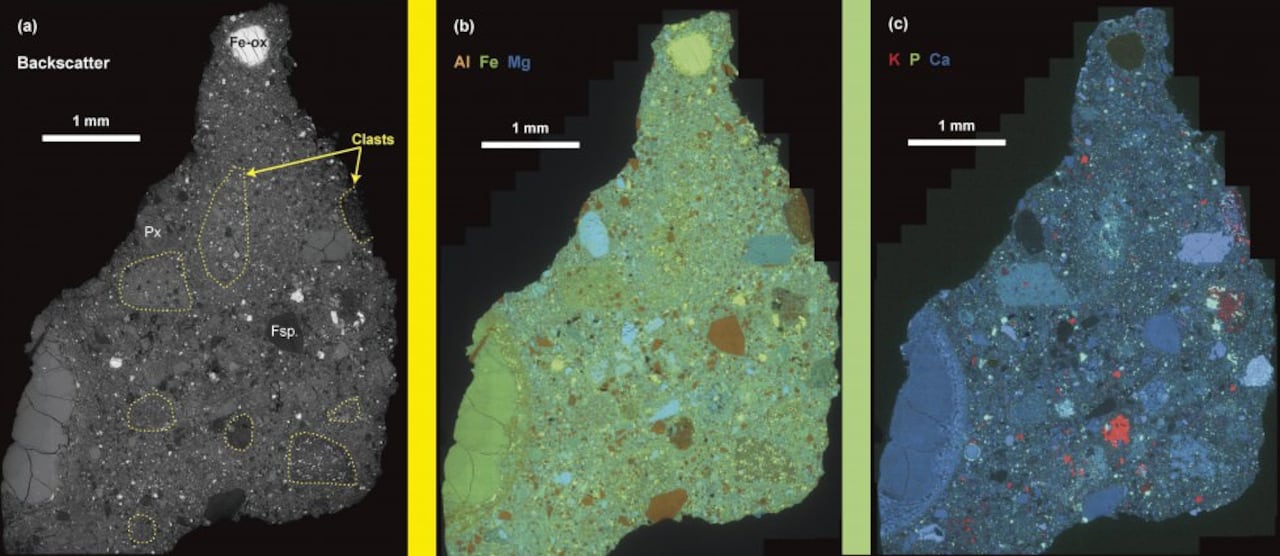 Mediante el uso de la tomografía de neutrones y rayos X, los científicos lograron mapear las firmas de hidrógeno dentro de la densa estructura de la roca.