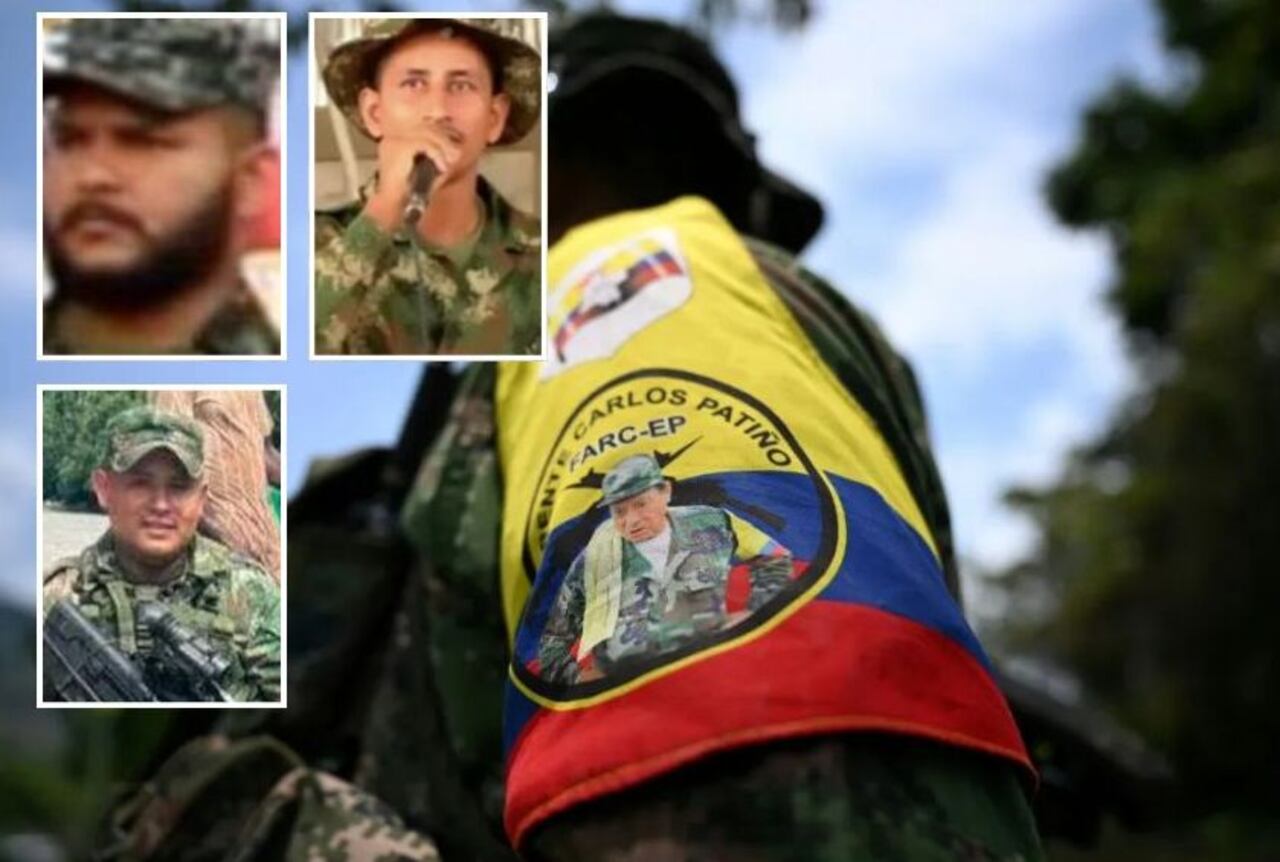 Estos son los tres cabecillas de las disidencias de las Farc que se han entregado o que terminaron capturados: alias Faiber, alias Kevin y alias Giovanny.