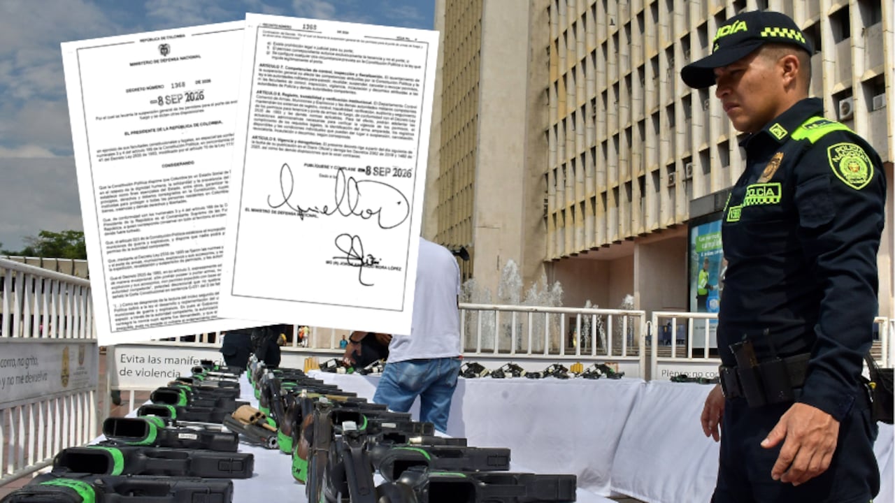 El Gobierno de Abelardo de la Espriella levantó la suspensión general de los permisos para el porte de armas de fuego en Colombia.