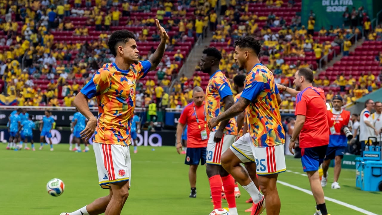 La Selección Colombia calienta para su segundo partido del Mundial.