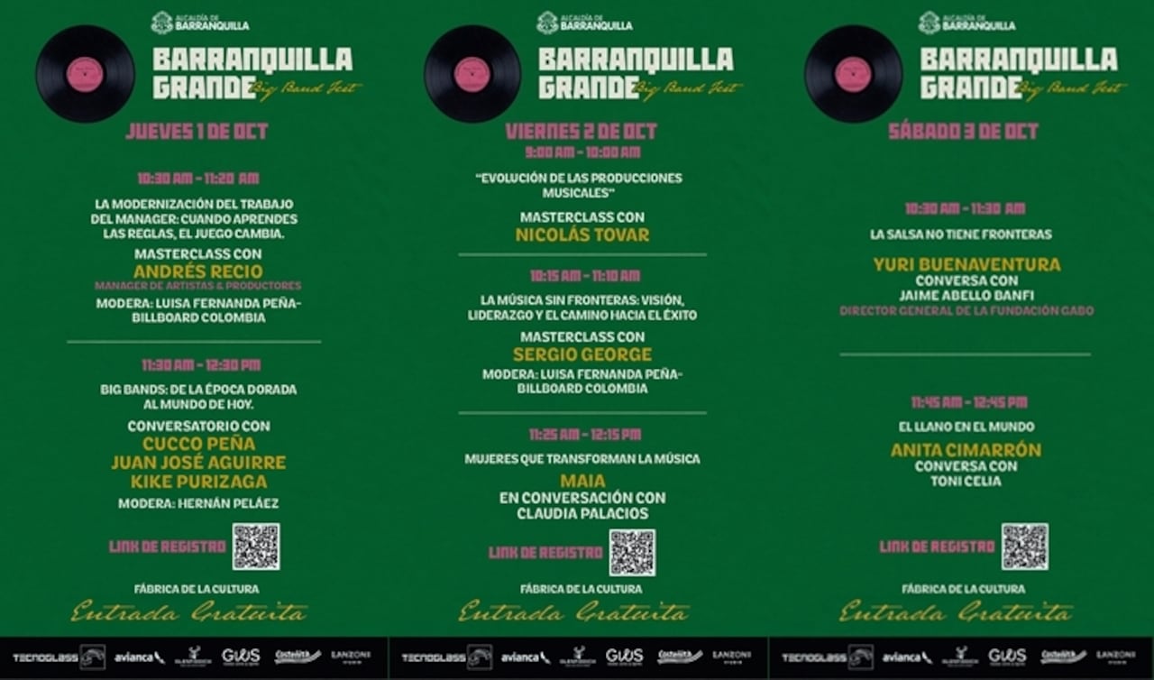 Programación de Barranquilla Grande Big Band Fest.