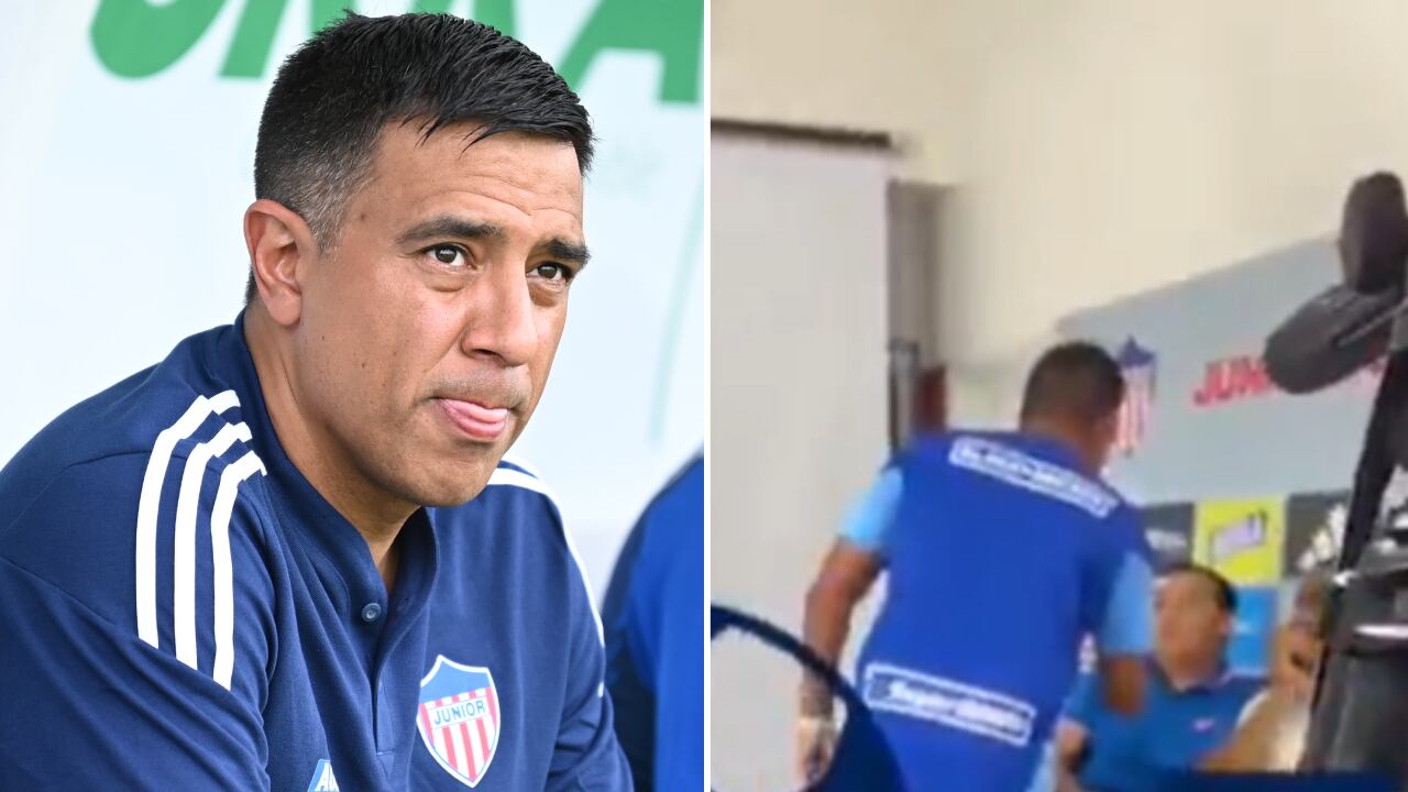 César Farías, técnico de Junior, tuvo altercado con el periodista José Hugo Illera