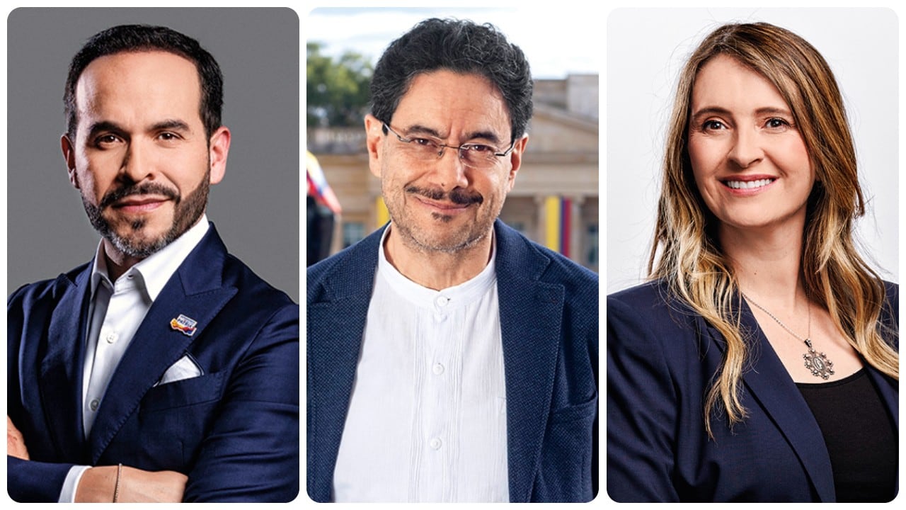Abelardo de la Espriella, Iván Cepeda y Paloma Valencia