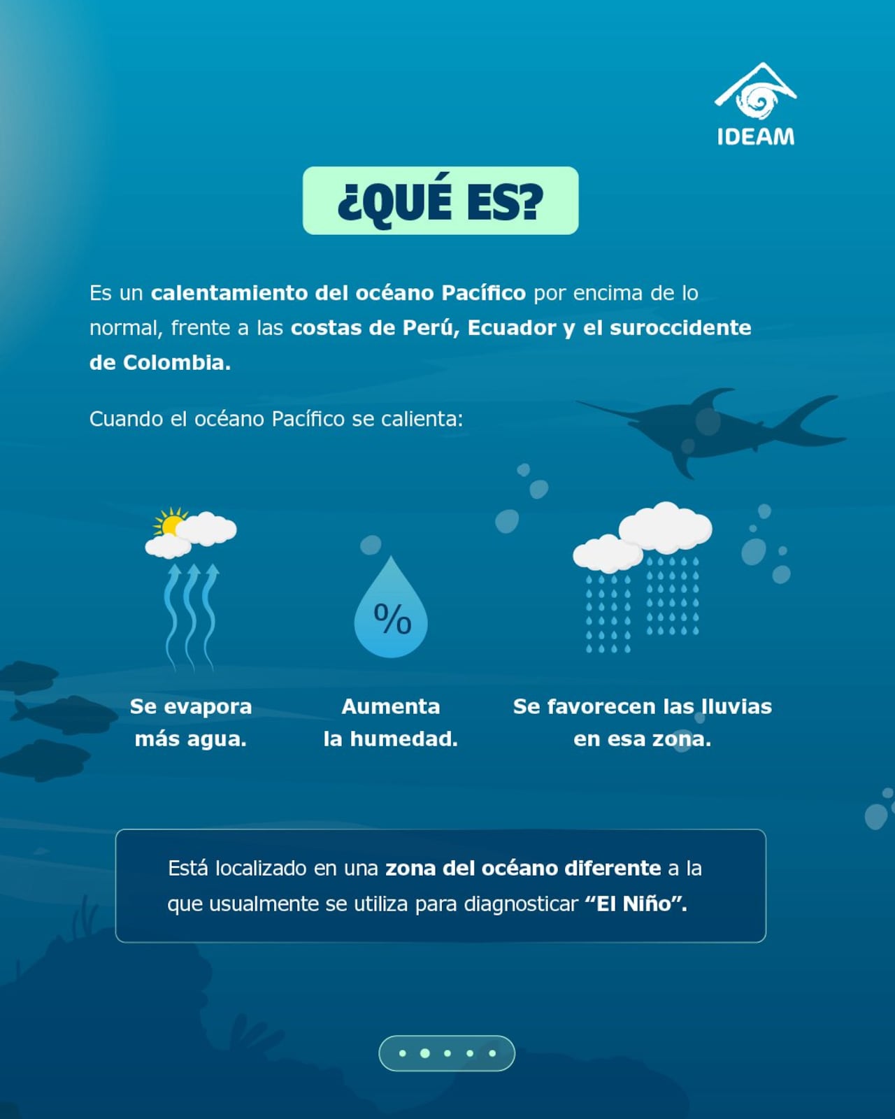 Ideam define lo que es el fenómeno de El Niño Costero.
