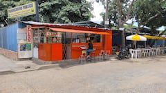 Carrera 46 con la Calle 9C, donde denuncian un restaurante que ocupó parte de la vía pública.