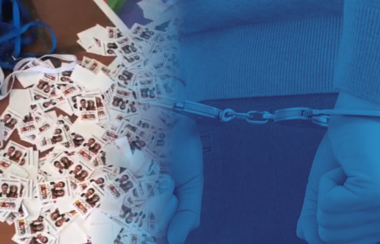 Una mujer fue interceptada cerca de la Universidad Popular del Cesar con miles de elementos publicitarios.