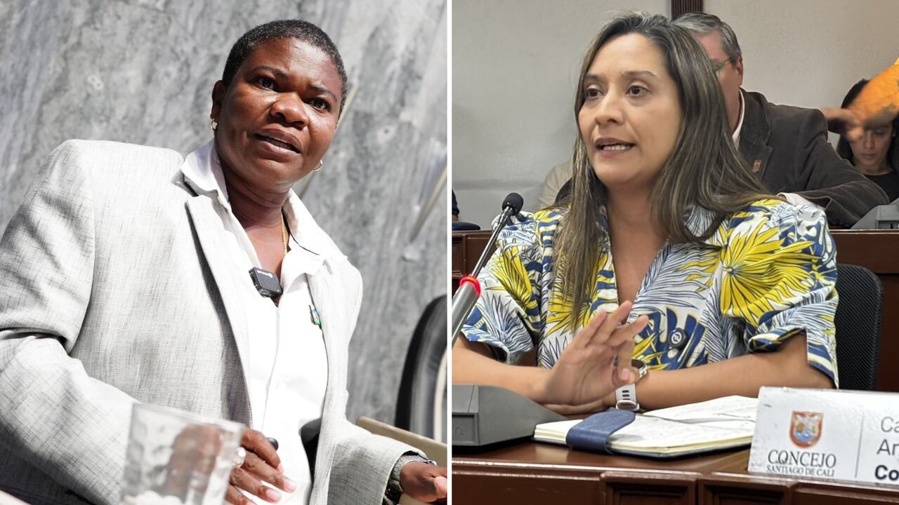Johana Caicedo, secretaria de Paz y Cultura Ciudadana, y Ana Erazo, concejal de Cali.