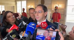 Vicepresidente electo José Manuel Restrepo en la Casa de Nariño.