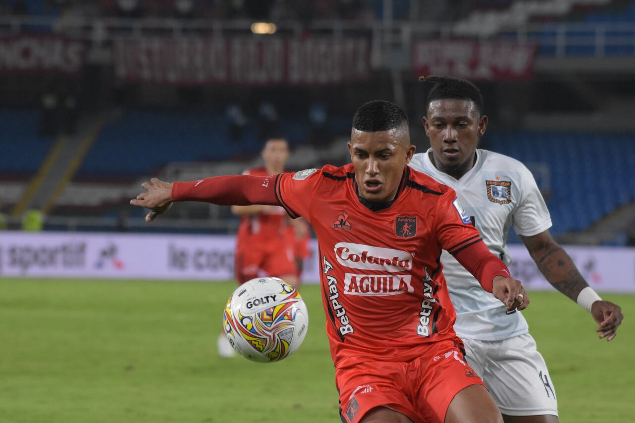 Imagen del partido entre América y Boyacá Chicó en Cali.