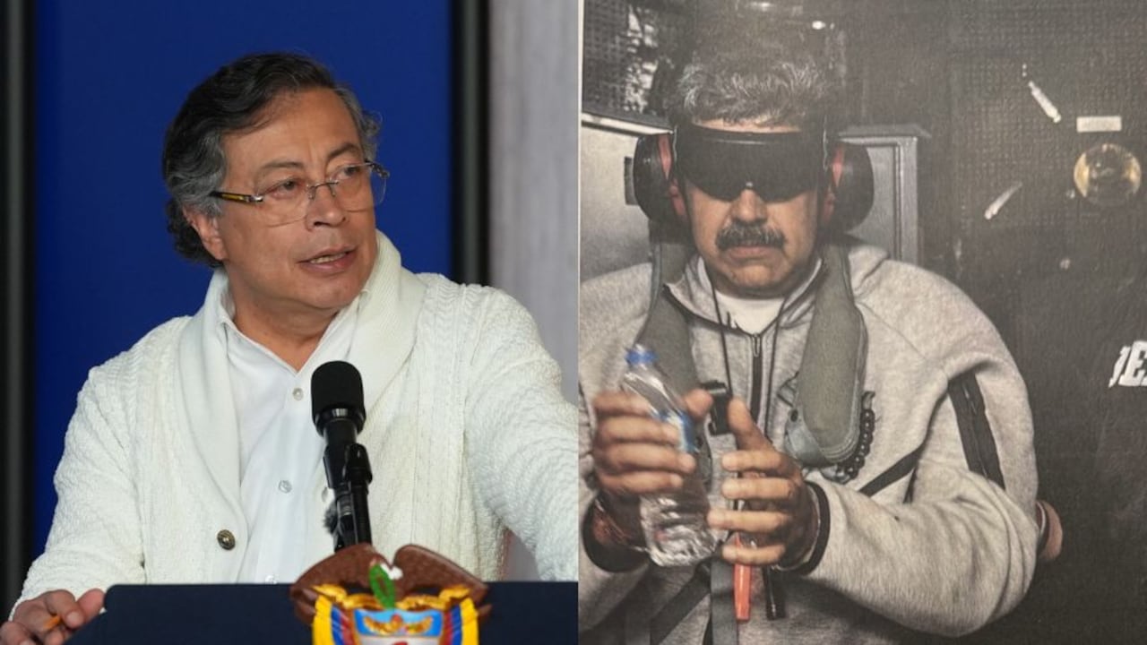Gustavo Petro, presidente de Colombia; Nicolás Maduro, capturado por Estados Unidos.