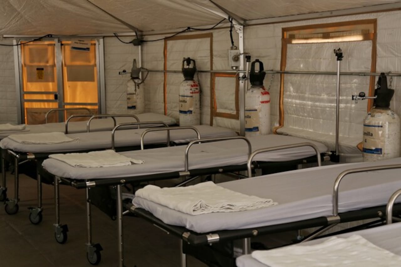 El hospital de campaña tendrá capacidad para atender hasta 150 pacientes diarios.