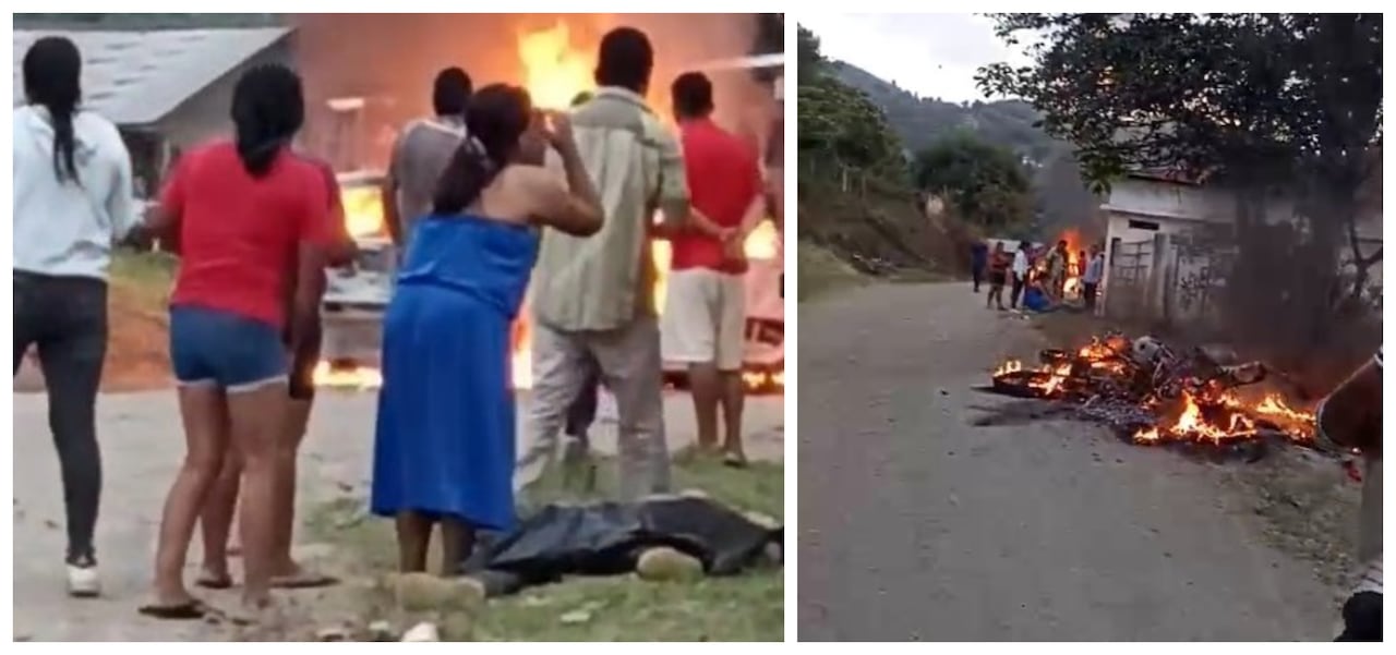 En Toribio, Cauca, varios muertos y vehículos incinerados es el saldo de un viernes de guerra.