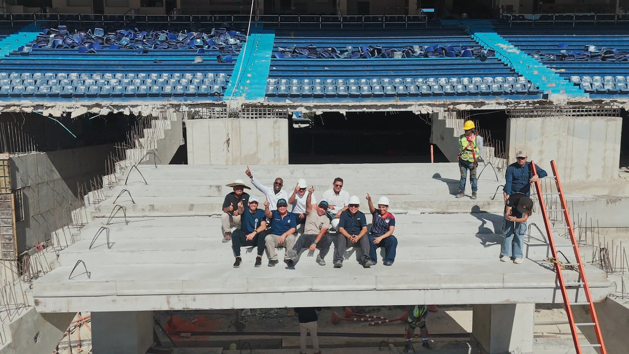 Esta es la primera de las nuevas graderías que tendrá el Estadio Metropolitano Roberto Meléndez de Barranquilla.