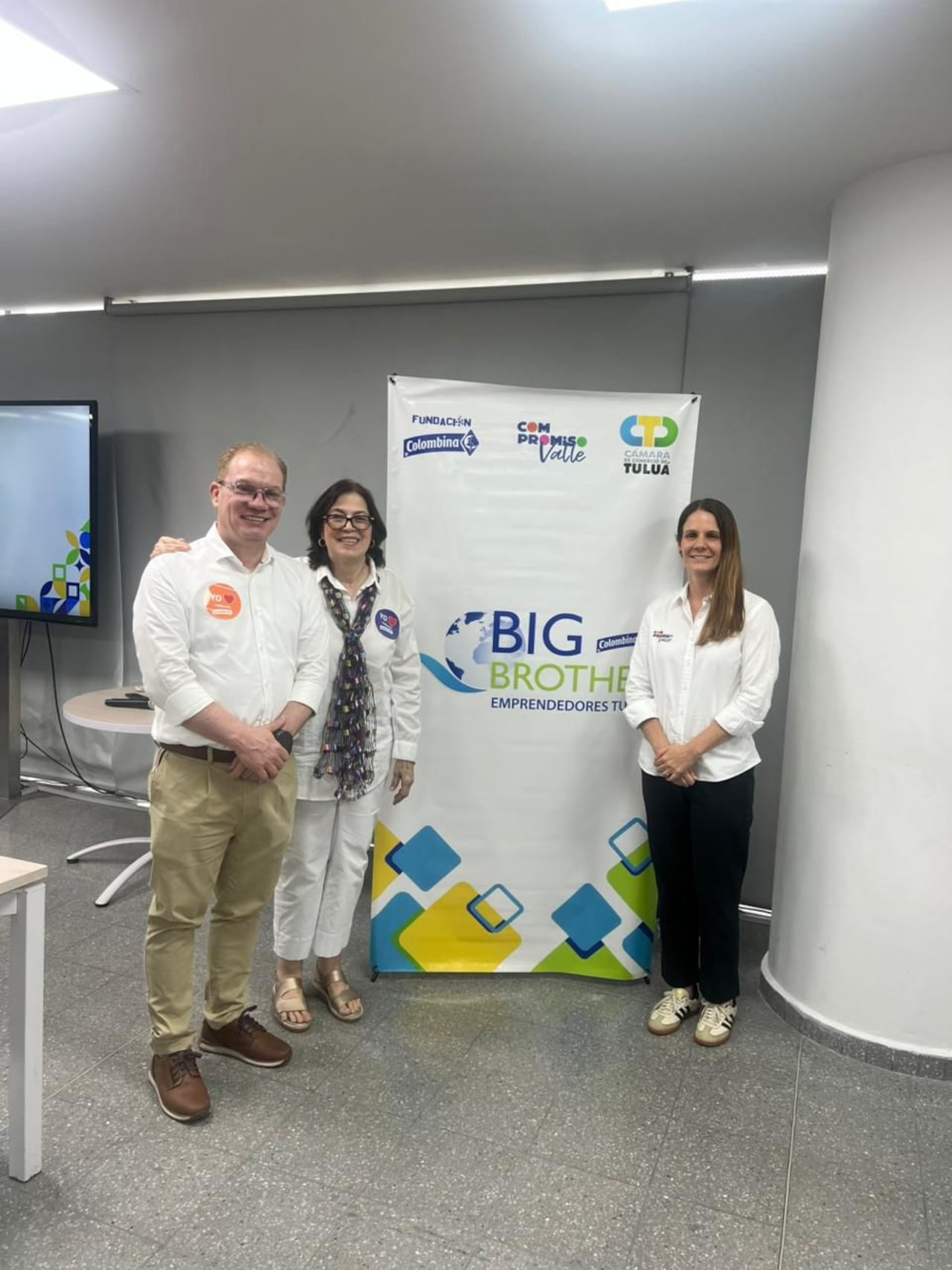 Representantes de la Fundación Colombina, Compromiso Valle y la Cámara de Comercio de Tuluá durante el evento
