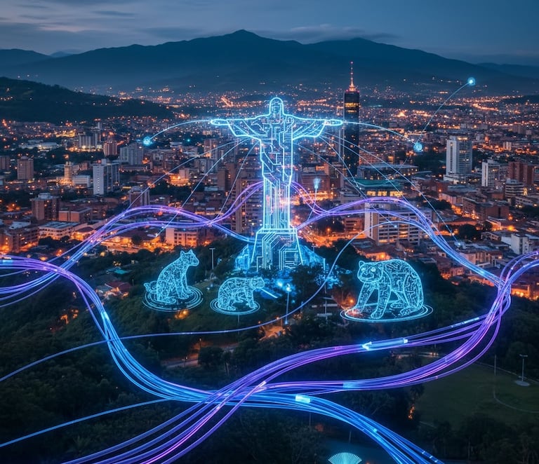 Crece la infraestructura de fibra óptica en Cali. Foto: creada con IA