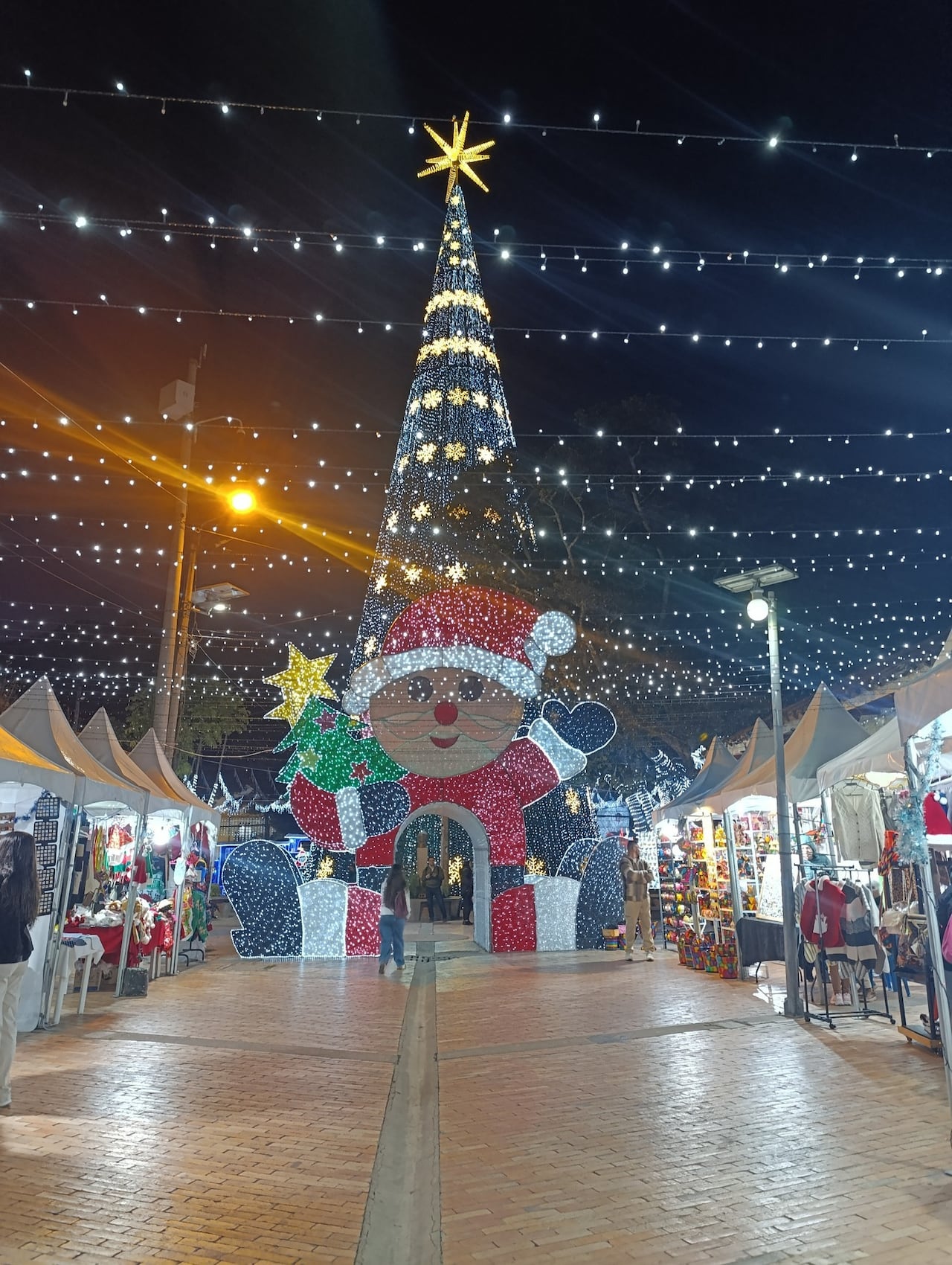 El alumbrado se realizó con luces LED.