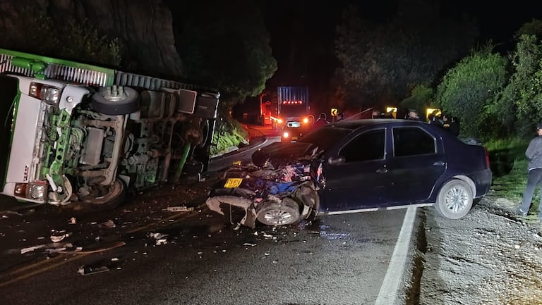 El accidente en la vía Ubaté-Zipaquirá.