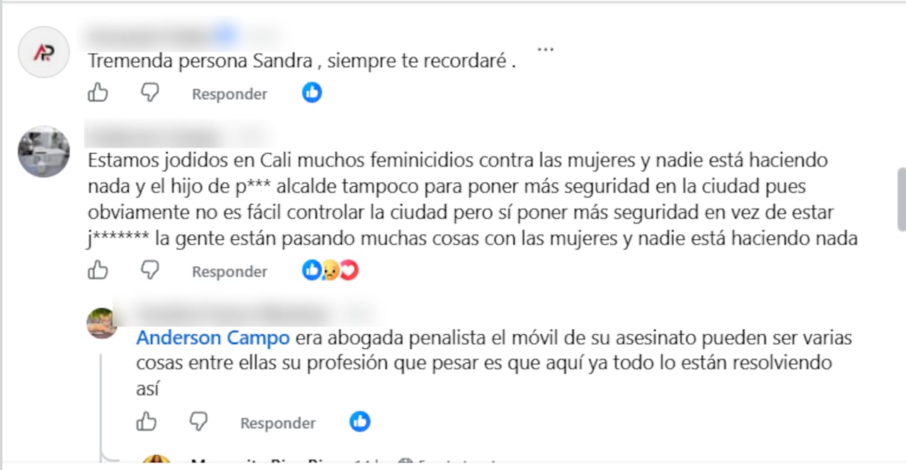 Reacciones en redes sociales, sobre el nuevo hecho de violencia que estremece a la población caleña.
