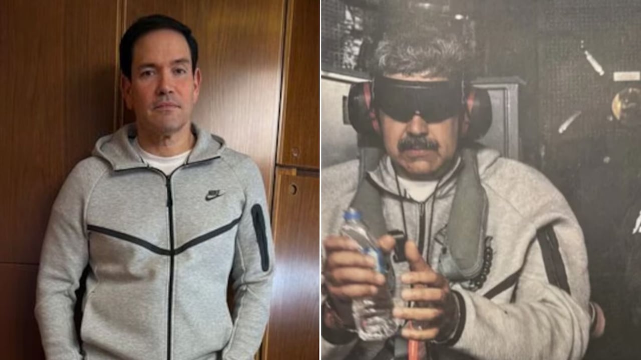 La imagen generó múltiples reacciones en redes sociales por el detalle de la vestimenta de Rubio.