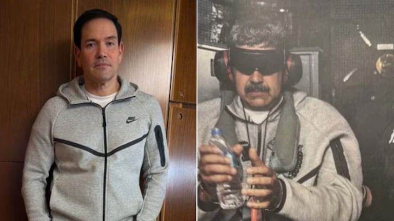 La imagen generó múltiples reacciones en redes sociales por el detalle de la vestimenta de Rubio.