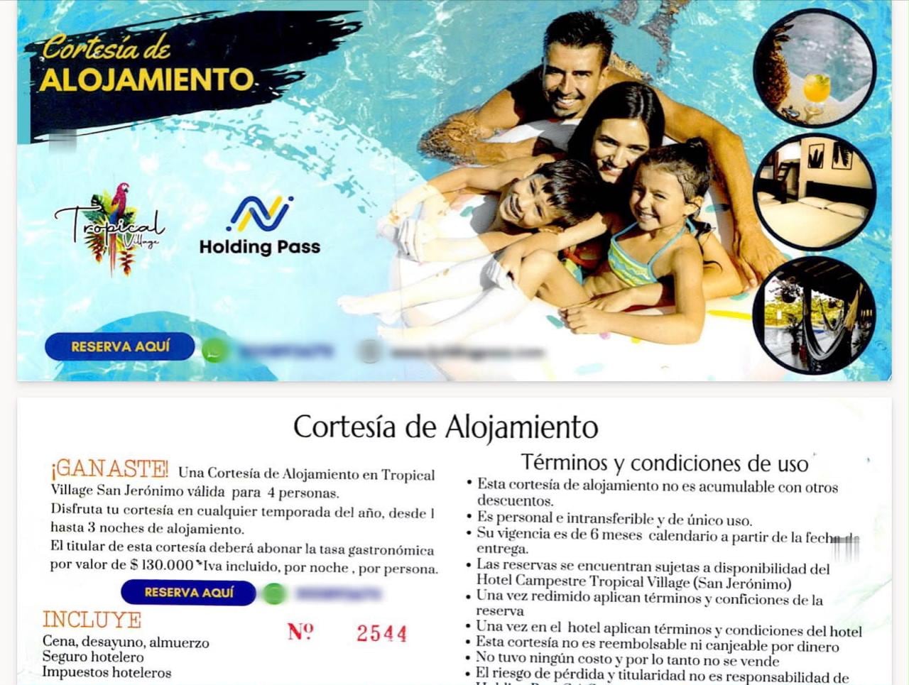 Este sería uno de los bonos que ofrecía la presunta agencia de viajes para estafar a las personas.