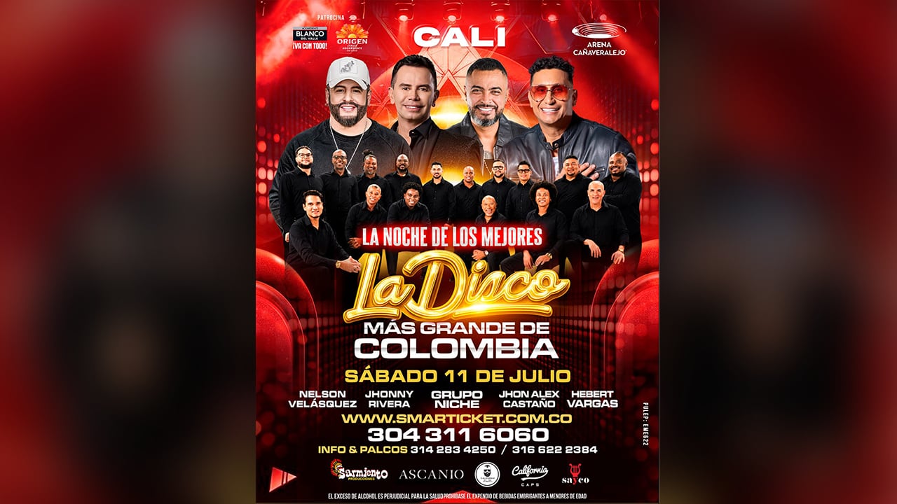 La Disco Más Grande de Colombia promete convertirse en una noche histórica para la música en vivo y en una celebración inolvidable para todos los amantes de la fiesta y el espectáculo.