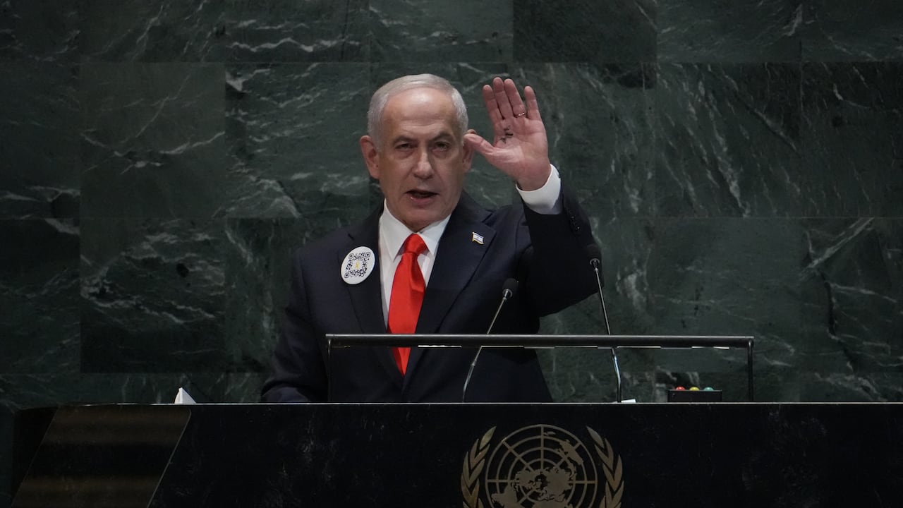 El primer ministro de Israel, Benjamin Netanyahu, hizo su discurso ante la ONU.
