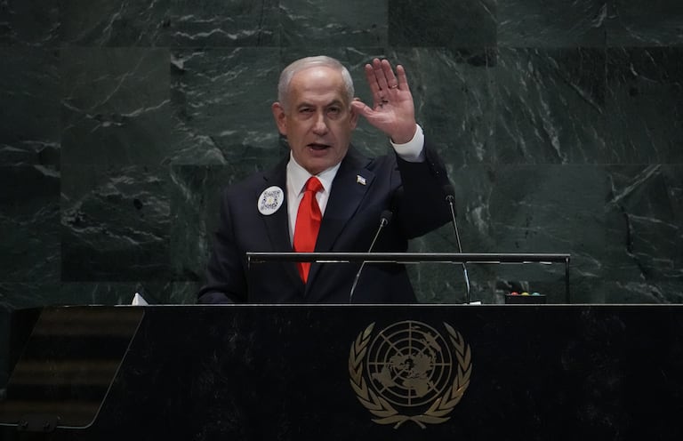 El primer ministro de Israel, Benjamin Netanyahu, hizo su discurso ante la ONU.