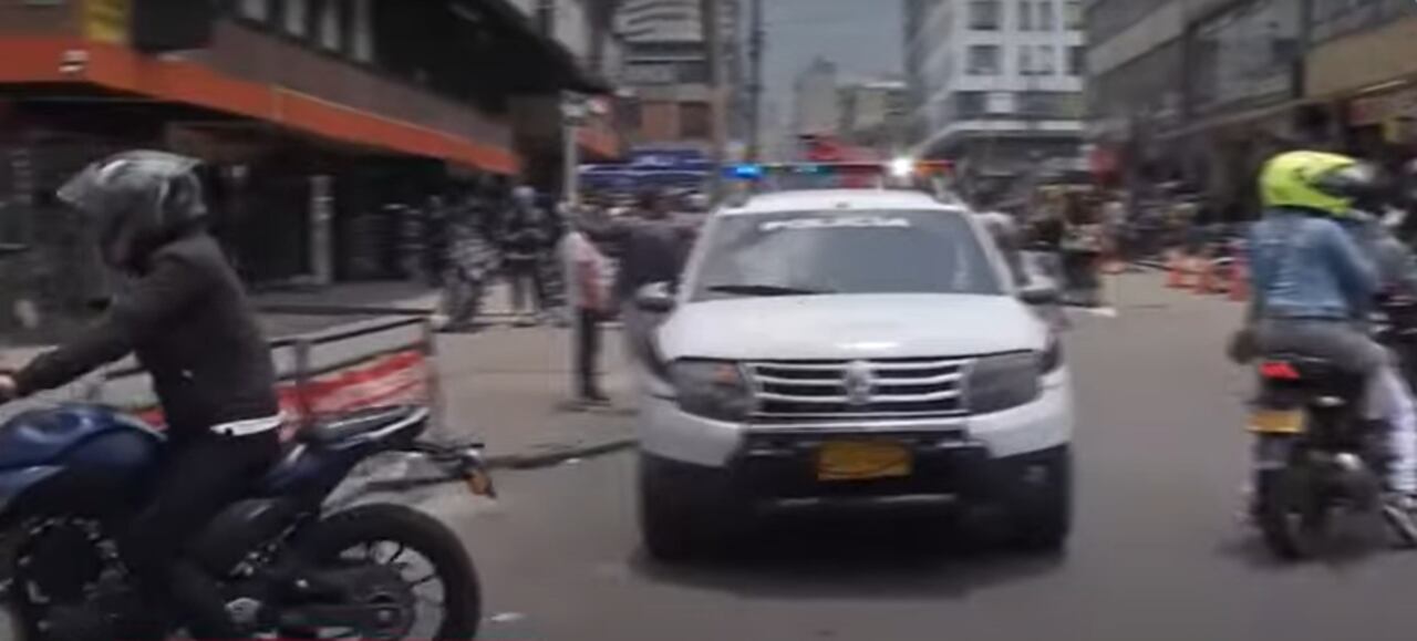 Localidad de Los Mártires, en Bogotá, minutos después del ataque sicarial.