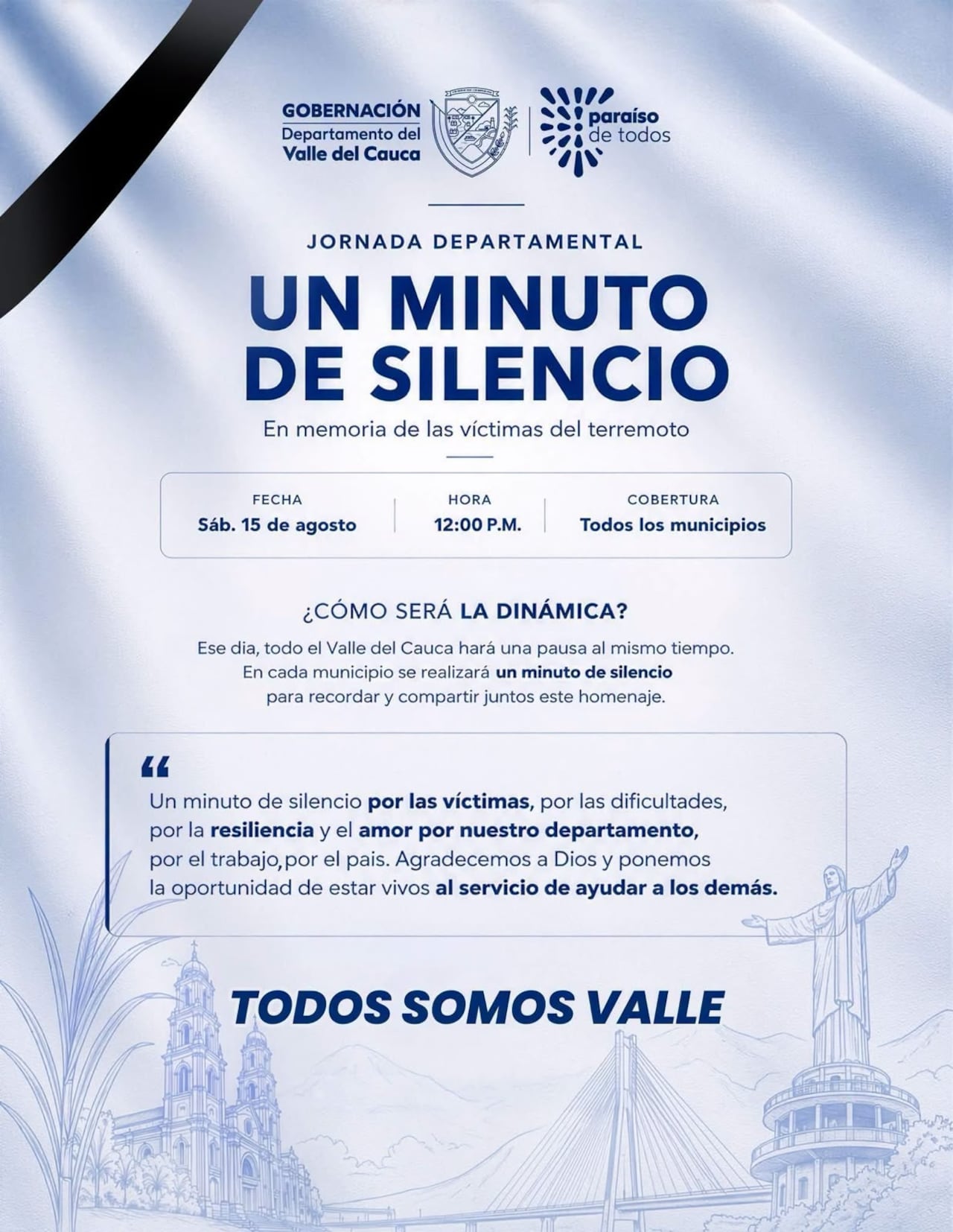 Minuto de silencio por el Valle
