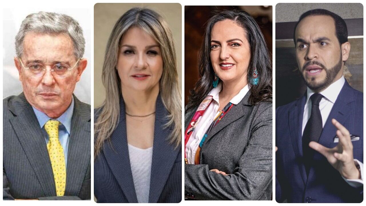 Álvaro Uribe, Vicky Dávila, María Fernanda Cabal y Abelardo de la Espriella.