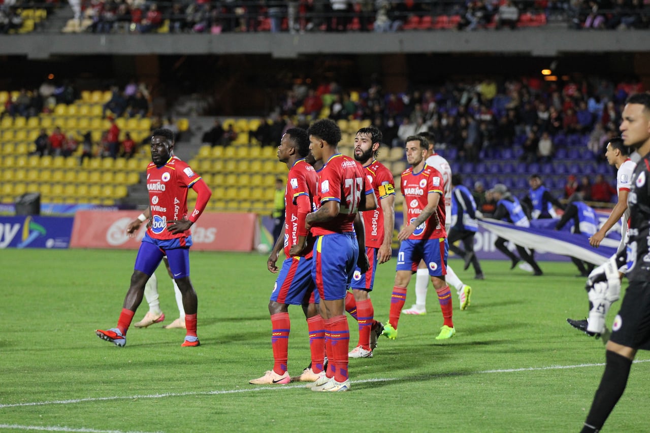 Imagen del encuentro entre Deportivo Pasto y América de Cali por el segundo semestre de la Liga colombiana.