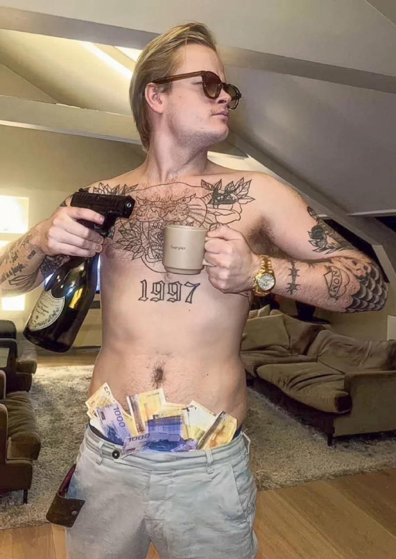 Imágenes de este tipo eran las que Marius Borg Høiby subía a sus redes sociales.