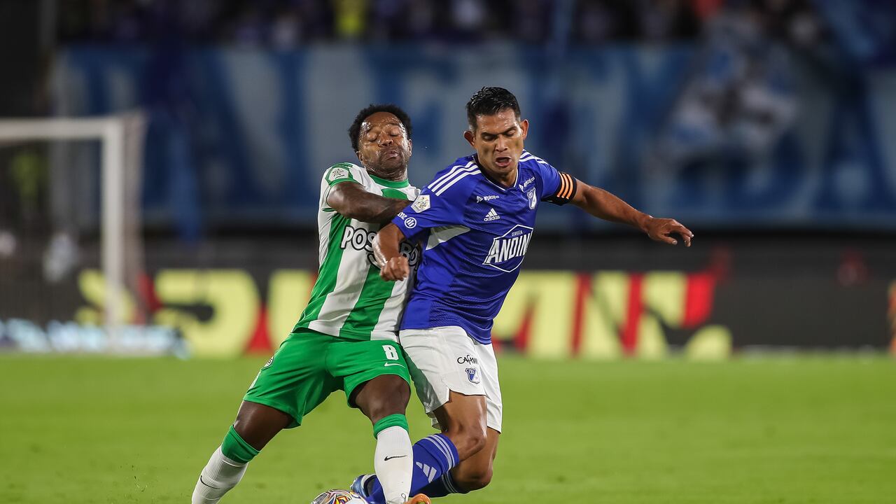 Bogotá. Noviembre 15 2023. Millonarios enfrenta a Atletico Nacional en el partido de ida de la final de la Copa BetPlay, en el estadio El Campin. (Colprensa - John Paz)
