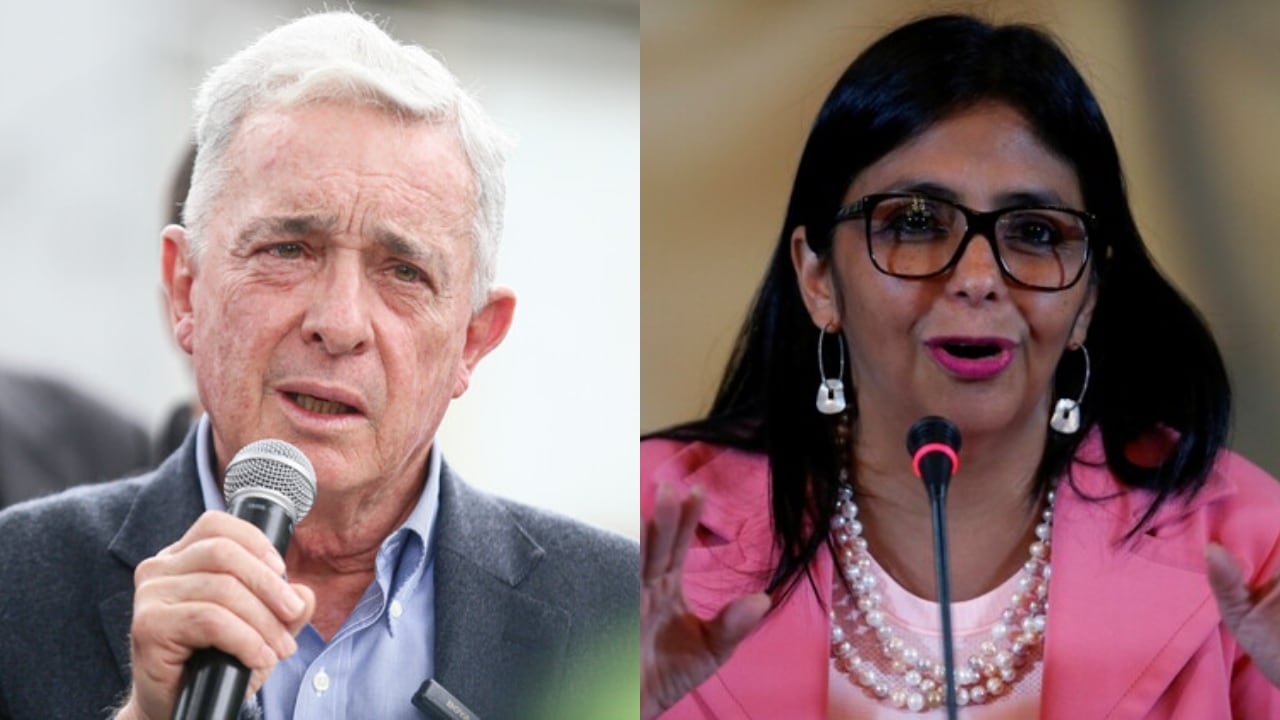 Álvaro Uribe y Delcy Rodríguez