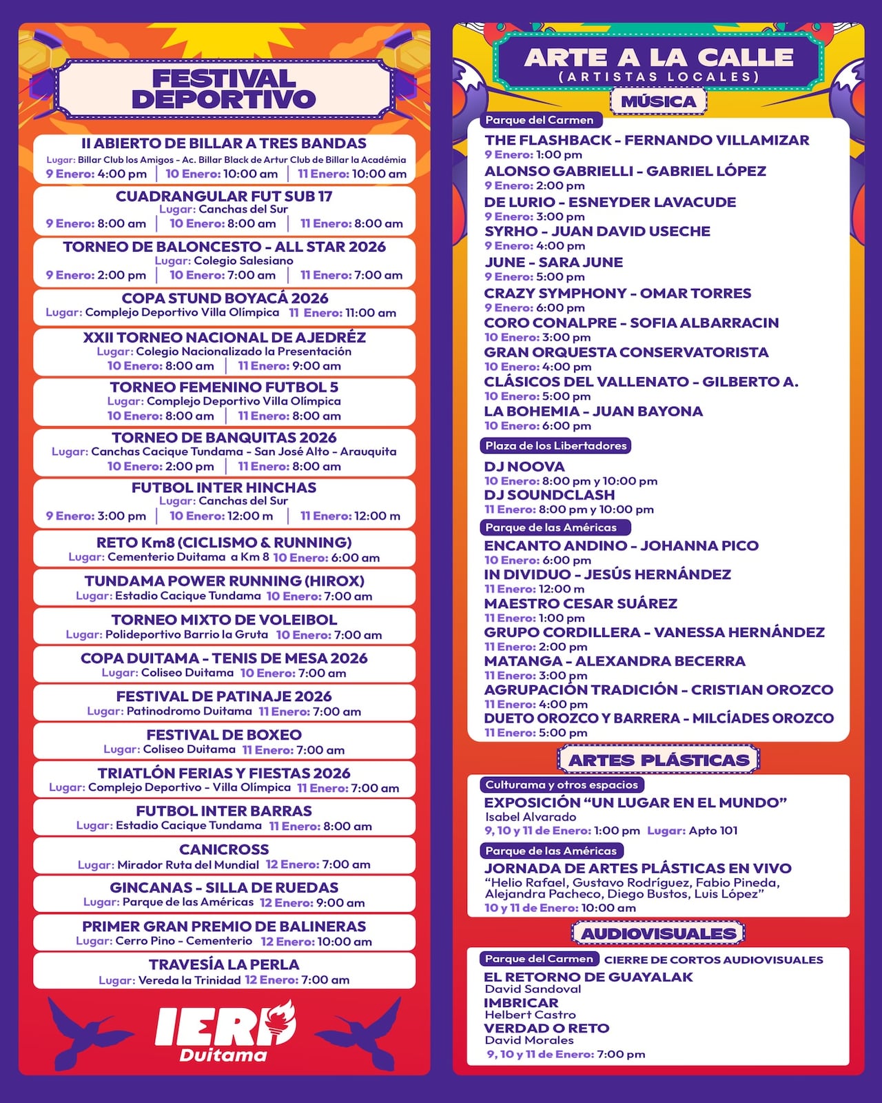 Esta es la nómina de artistas que habrá en la Feria de la Perla.