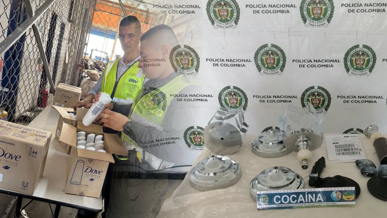 Incautan cocaína camuflada en lámparas en el aeropuerto de Palmira.