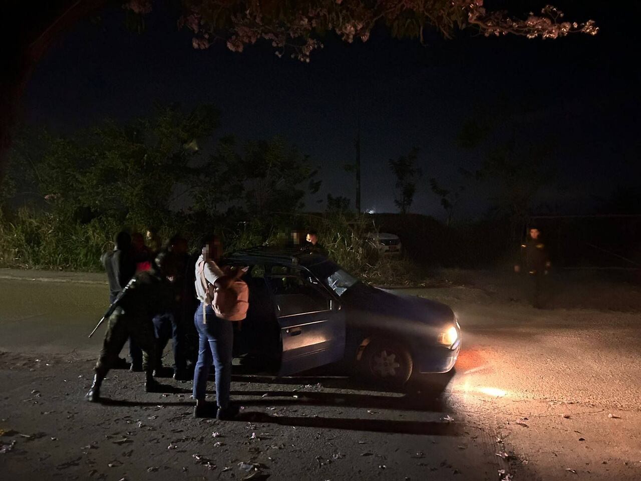 Controles de la fuerza pública en Guachené, Cauca