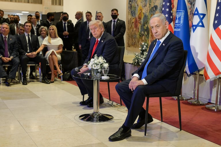 Donald Trump y Benjamin Netanyahu durante la última visita del presidente estadounidense a Israel en octubre del 2025.