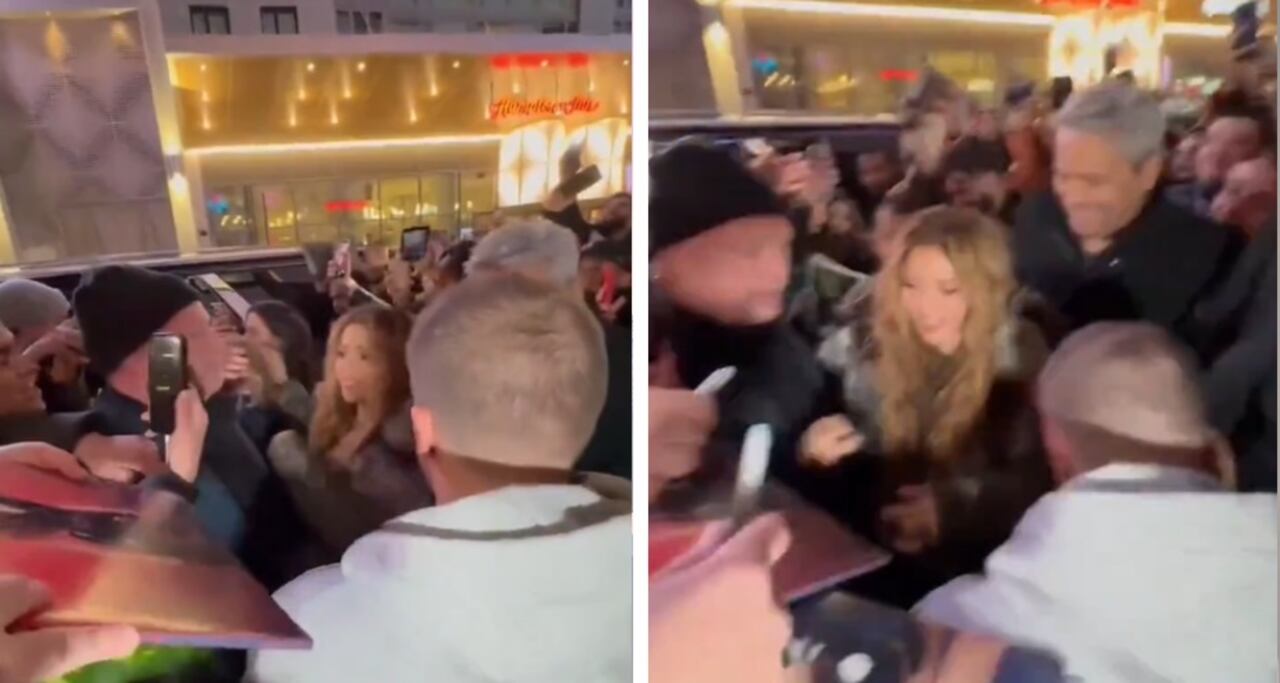 La cantante tuvo un multitudinario recibimiento en la entrada del show.
