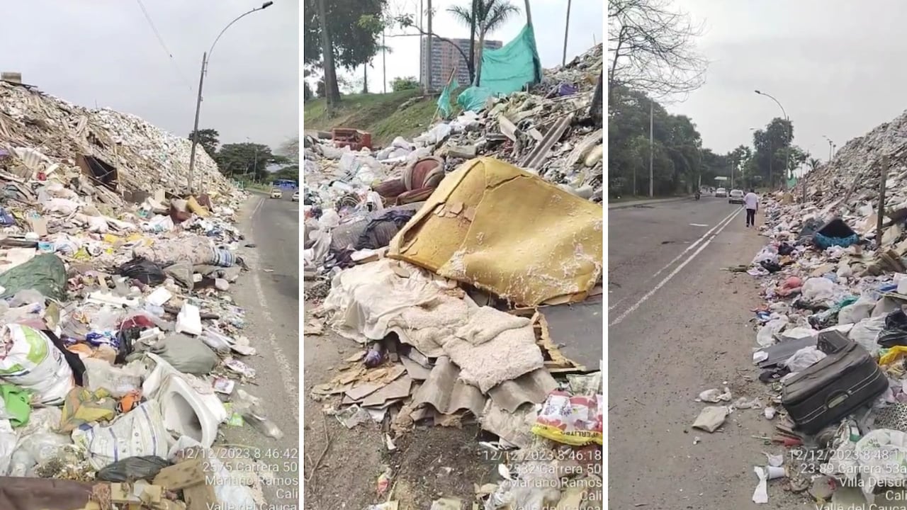 En el momento en que los residuos empiezan a ocupar espacio de la carretera de la Carrera 50 es que los vecinos más se empiezan a preocupar.